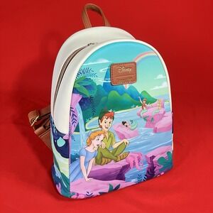 Loungefly Disney Mini Backpack / Lagoon /‎ Wendy Peter Pan Mermaid Waterfall